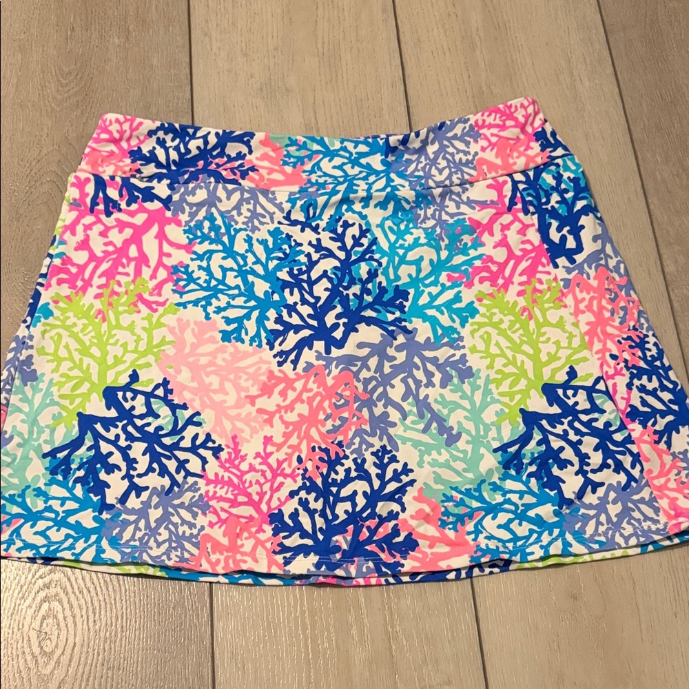 GUC Lulu B Colorful Coral Print Women's Skort Size S